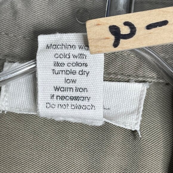 Japna‎ Tencel Shirt Dress Womens M Green Ruffle Pockets Babydoll - Picture 5 of 10